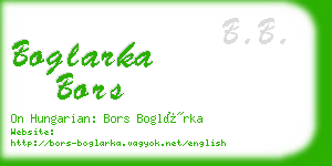 boglarka bors business card